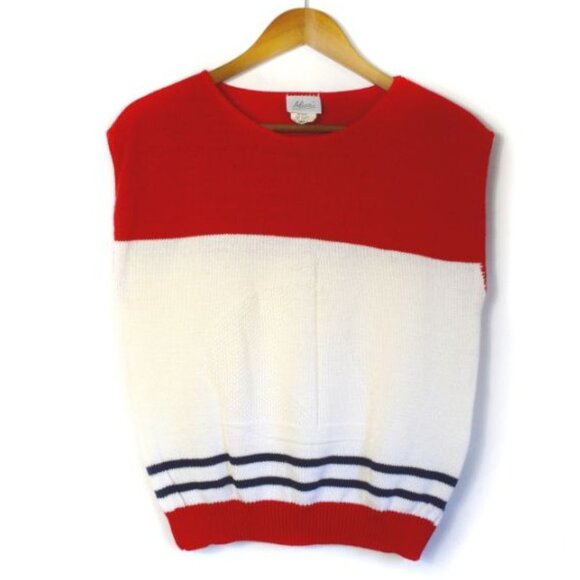 Vintage Sleeveless Sweater with Boat Motif - Picture 7 of 7